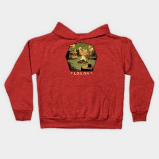 Log On 🌲🌄 Kids Hoodie